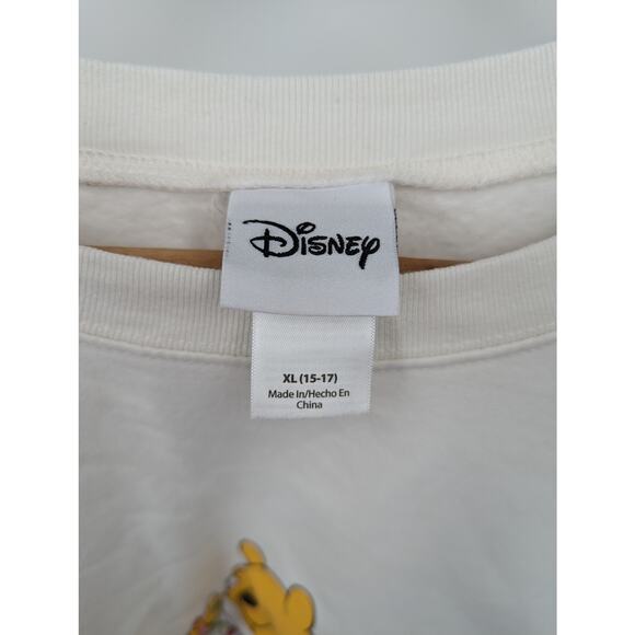 Vintage Disney Women’s Winnie the Pooh Holiday Lights  Pullover Size XL Cropped - Picture 4 of 5
